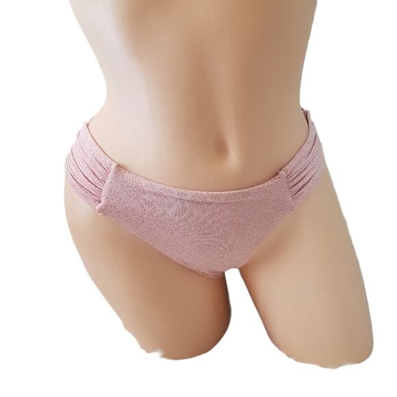 NWT Lucky Brand Dusty Pink Scrunch Bikini Bottom XS - Picture 3 of 12